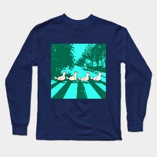 Chickens Crossing Abbey Road Long Sleeve T-Shirt